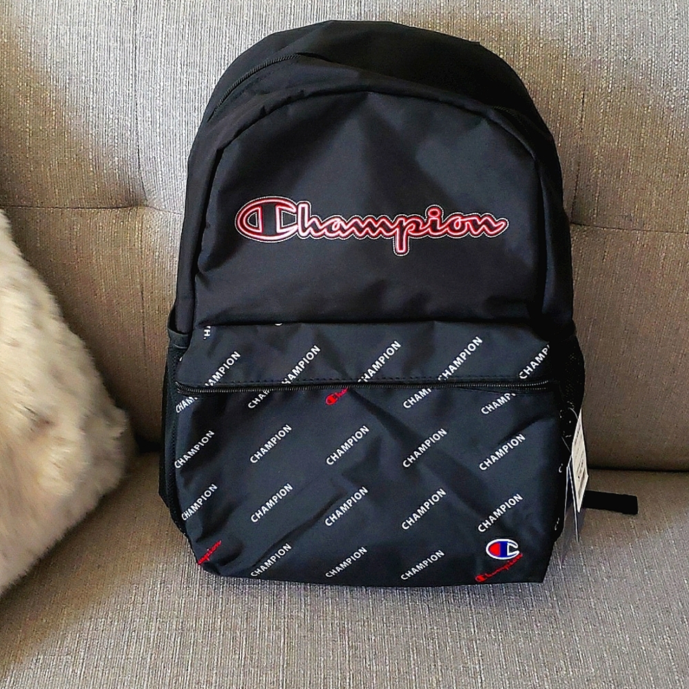 Champion pink and black backpack